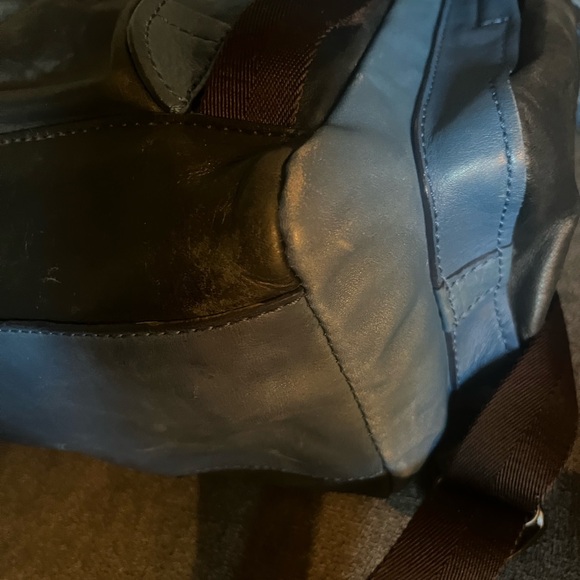 Coach Leather Backpack/Daypack. Midnight/Cobalt Blue. Style# 71508 - Picture 15 of 15